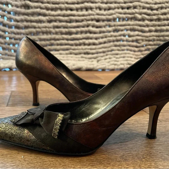 Vintage Roberto Capucci Vintage Brown Heels Size 9 - Picture 4 of 15
